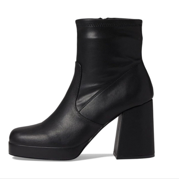 Steve Madden Ever Retro Y2K Inspired Platform Boots Black Ankle Bootie Size 9 - Picture 1 of 10
